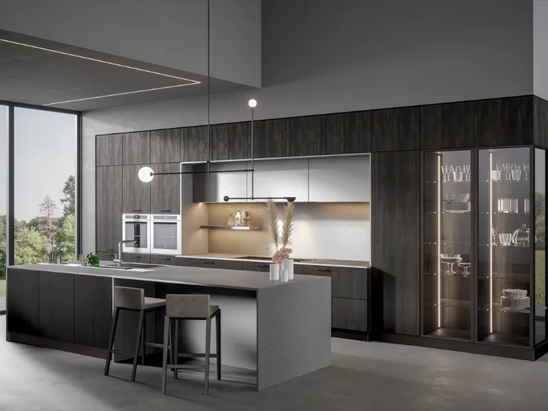 Cucina Moderna Aura con isola di Home Cucine