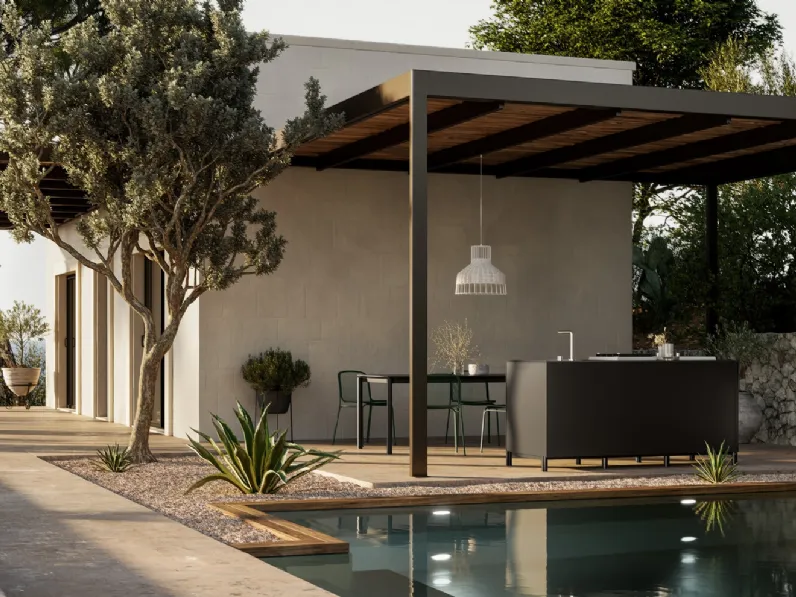 Cucina Moderna in alluminio Aura di Arredo3