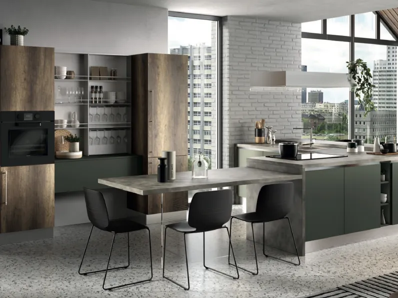 Cucina Moderna con penisola Azimut 02 di Essebi