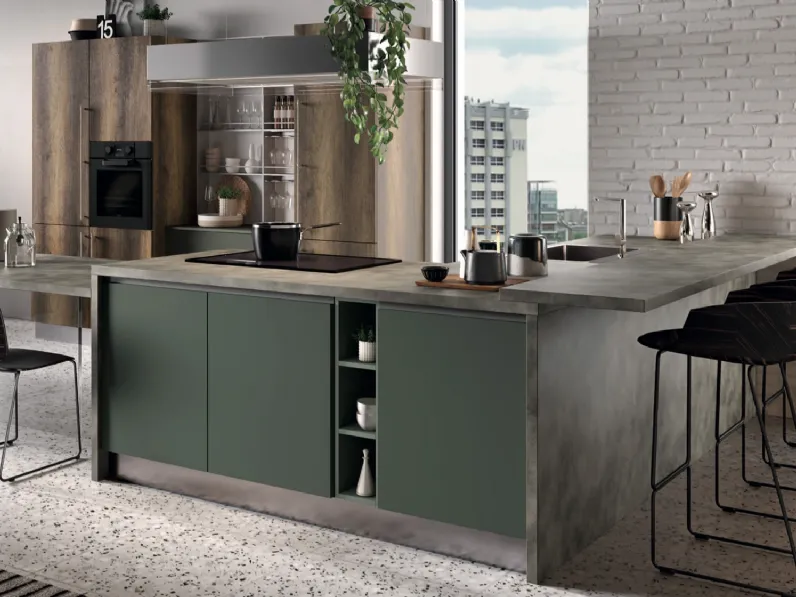 Cucina Moderna con penisola Azimut 02 di Essebi