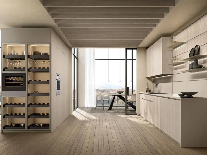 Cucina Moderna lineare Bera 08 di Lube