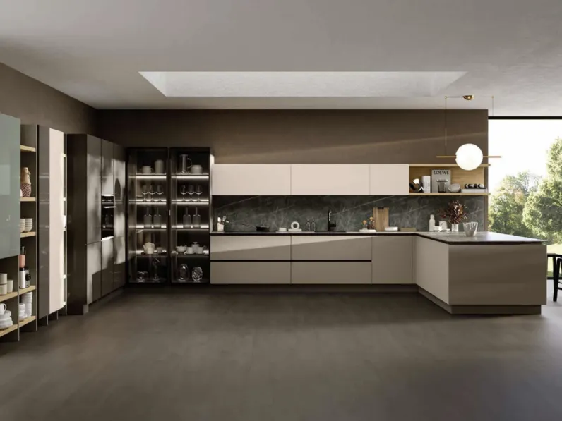 Cucina Moderna con penisola Caprera di Imab