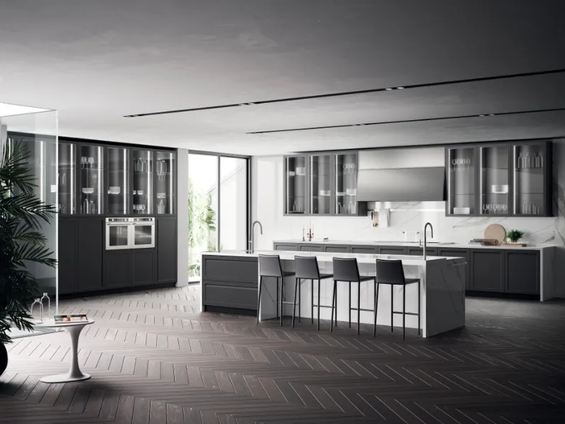 Cucina Moderna Carattere 08 Grigio Ferro di Scavolini