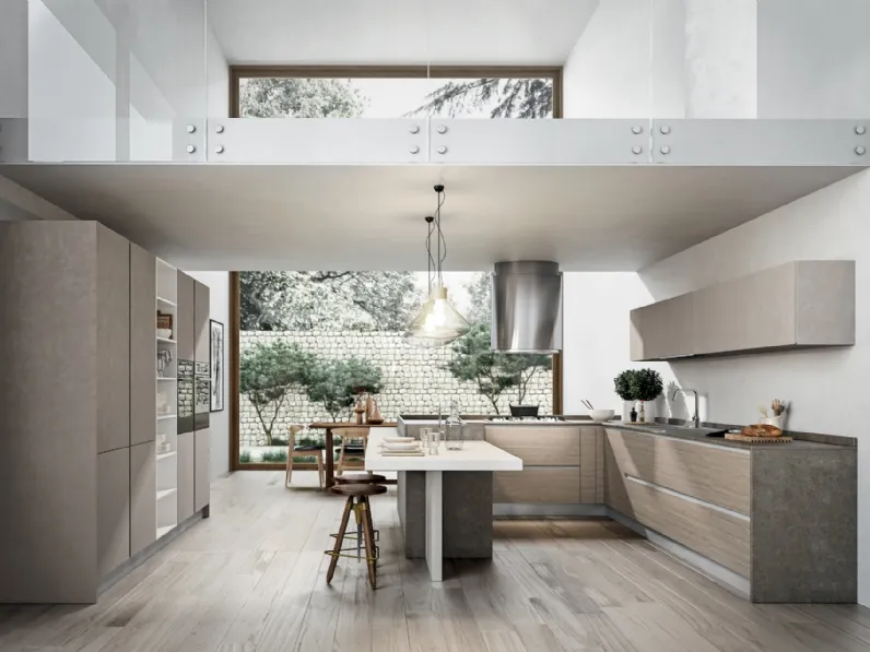 Cucina Moderna Cartesia con penisola di Home Cucine