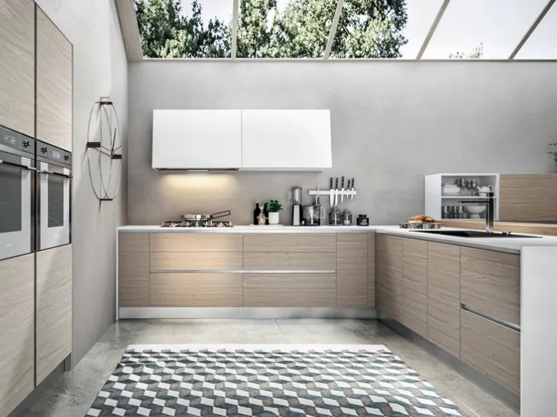 Cucina Moderna Cartesia con penisola di Home Cucine