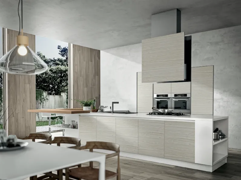Cucina Moderna Cartesia con penisola di Home Cucine