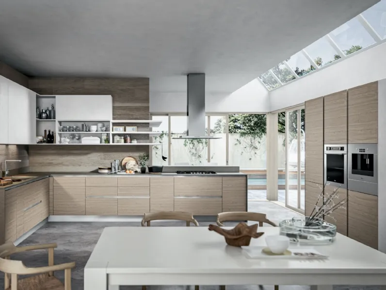 Cucina Moderna Cartesia con penisola di Home Cucine