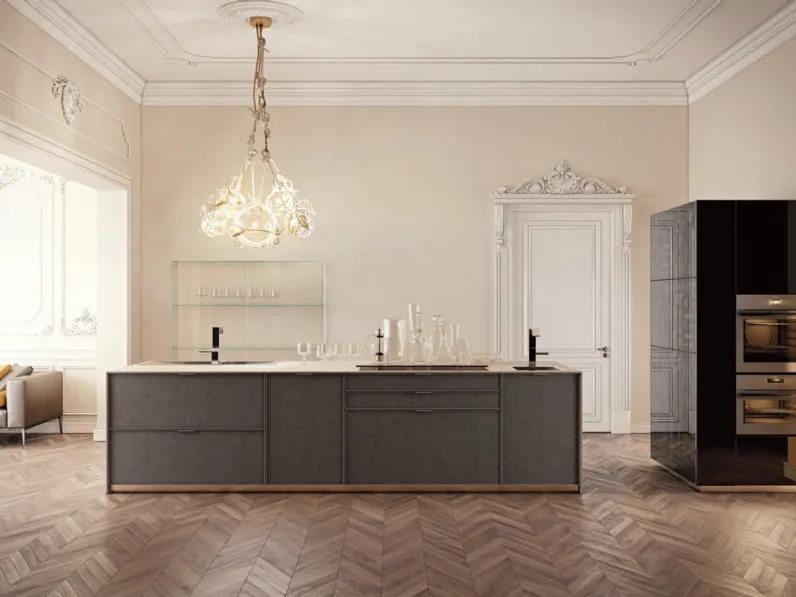 Cucina Moderna con isola City composizione 07 di Di Iorio