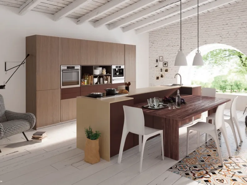 Cucina Moderna con isola City composizione 08 di Di Iorio