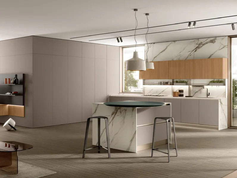 Cucina Moderna con isola Segno|Lungomare 04 di Colombini Casa Artec
