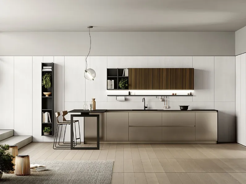 Cucina Moderna con penisola Lungomare 05 di Colombini Casa Artec