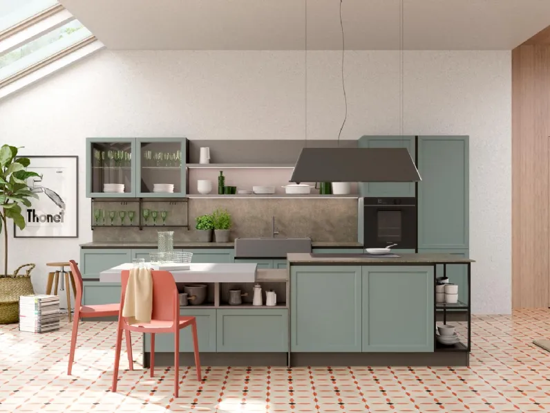 Cucina Moderna Contempo con isola di Creo