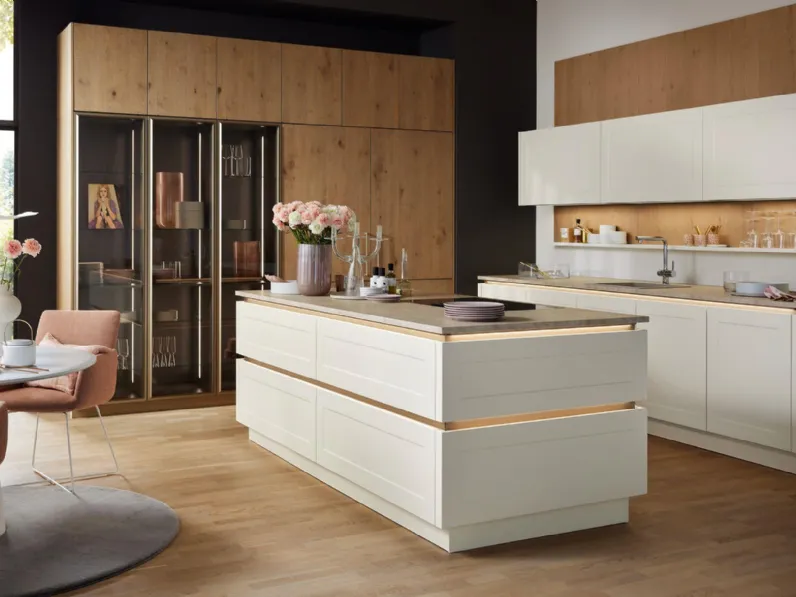 Cucina Moderna Country Frame Lack Magnolia di Nolte