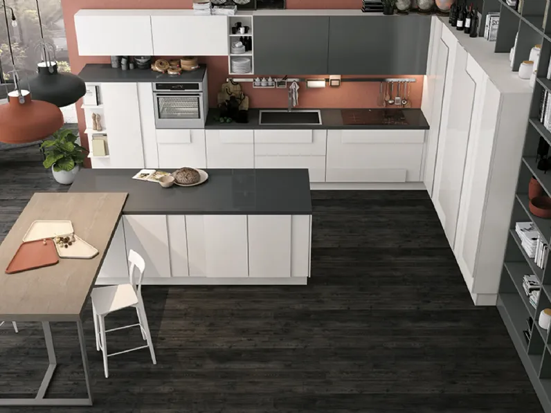 Cucina Moderna con isola Creativa 06 di Lube
