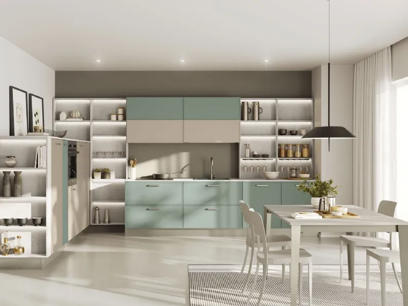 Cucina Moderna Rewind angolare di Creo