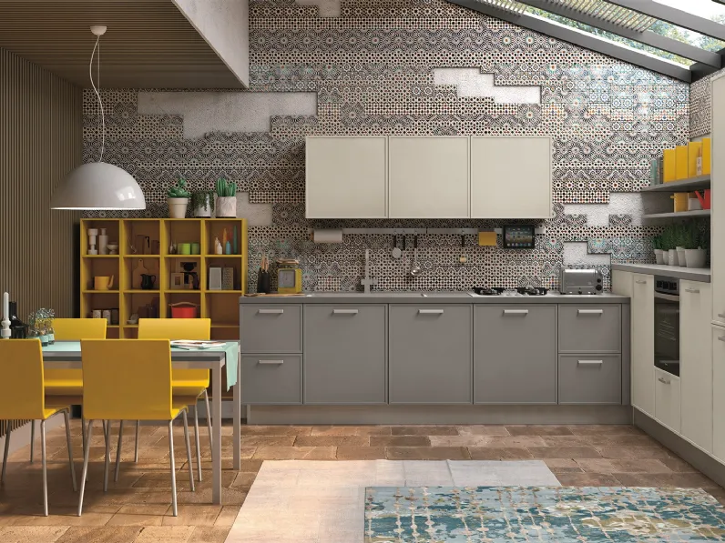 Cucina Moderna Rewind angolare di Creo