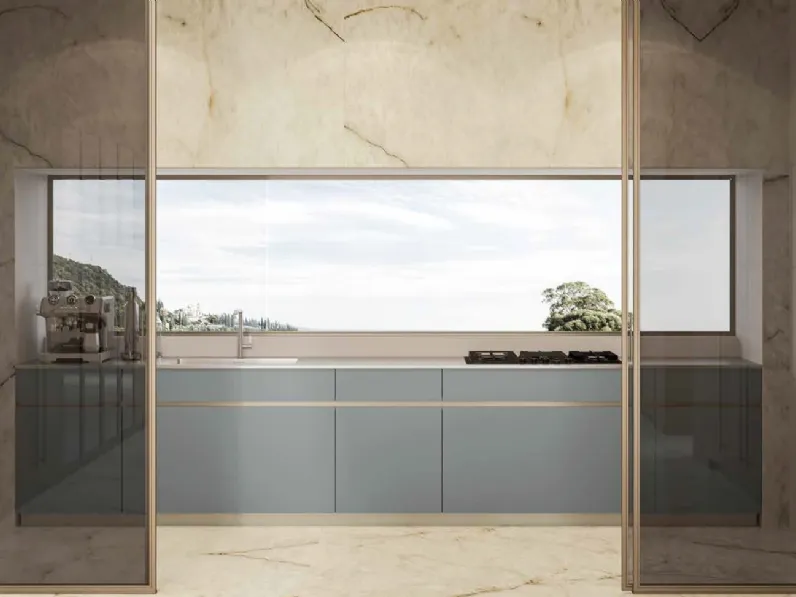 Cucina Moderna lineare Daytona Natural di Arrex
