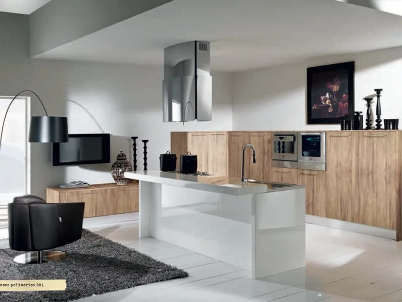 Cucina Moderna con isola Brezza composizione 05 di Di Iorio