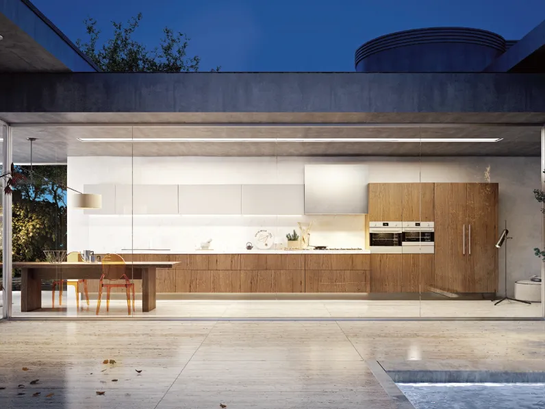Cucina Moderna lineare Gliss composizione 05 di Di Iorio