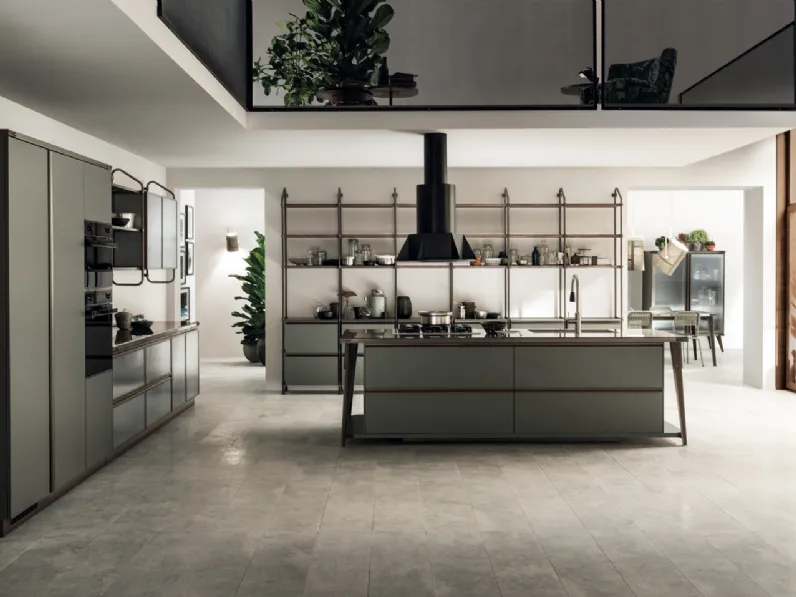 Cucina Moderna Diesel Open Workshop Verde Minerale di Scavolini