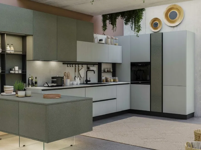 Cucina Moderna Doha Grigio e Antracite di Evo Cucine