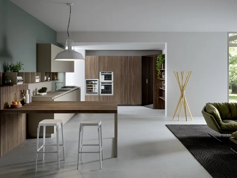 Cucina Moderna Emporio Lab con penisola di Dibiesse