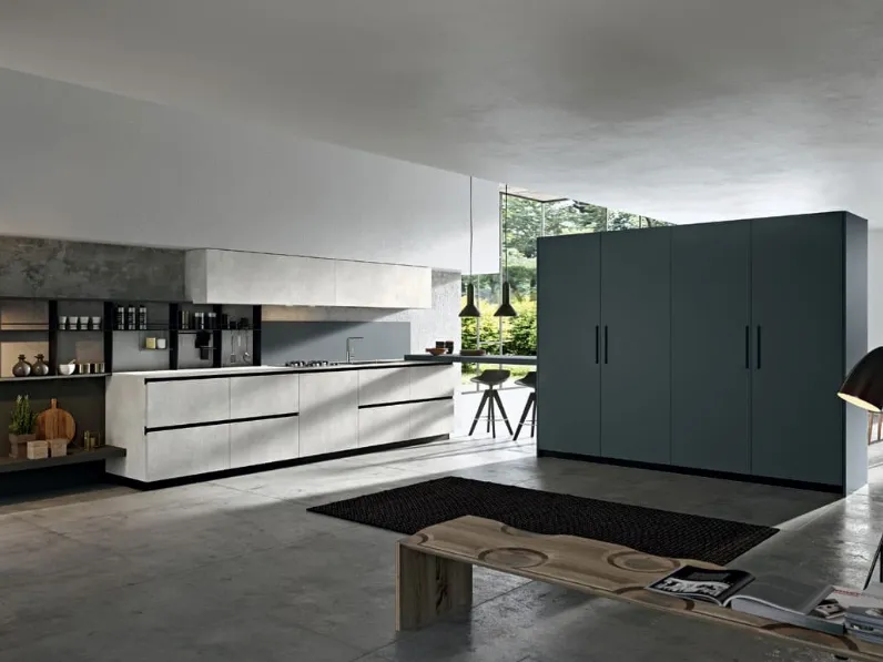 Cucina Moderna Emporio Time con penisola di Dibiesse