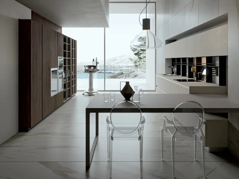 Cucina Moderna Emporio Time con penisola di Dibiesse