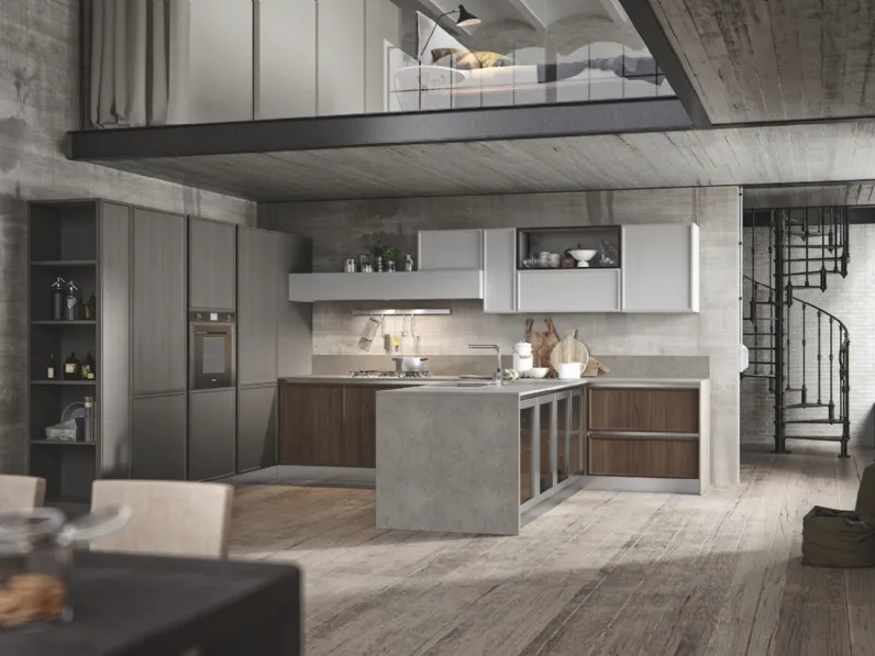 Cucina Moderna Estetica con penisola di Home Cucine