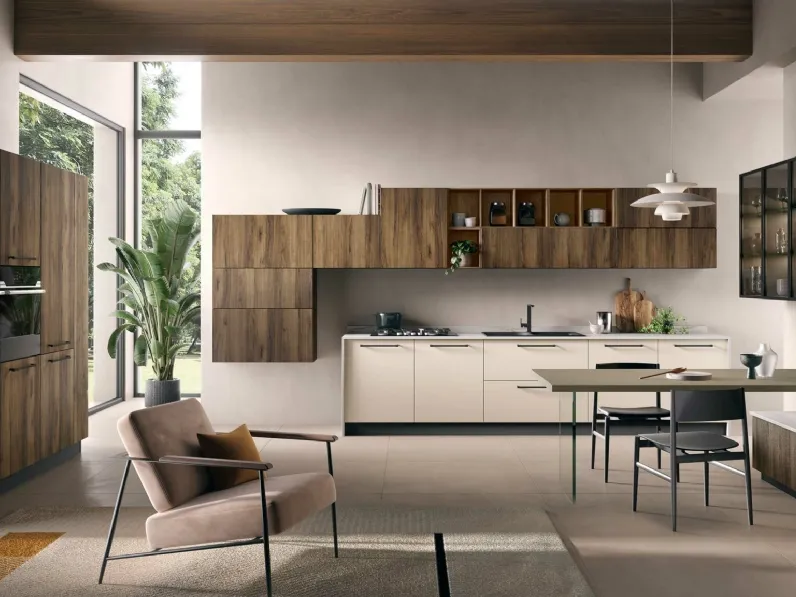 Cucina Moderna Bali Rovere Tabacco e Sahara di Evo Cucine