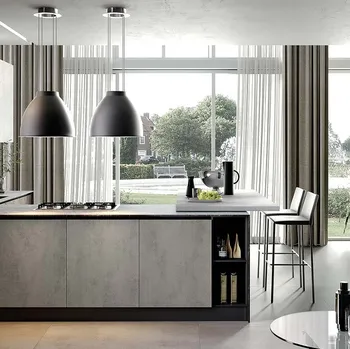 Cucina Moderna Futura Cemento Grigio e Perla di Evo Cucine