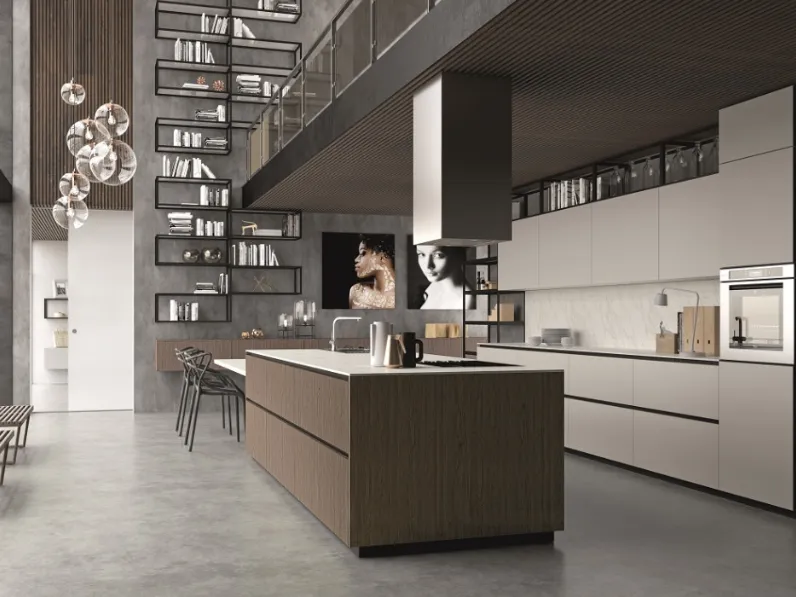 Cucina Moderna con isola Evolve 1 di Cucinesse