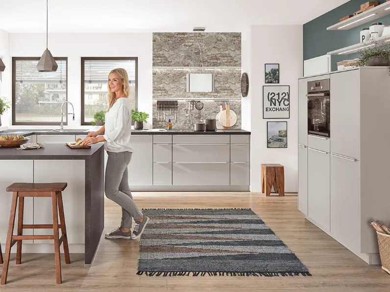 Cucina Moderna angolare con penisola Fashion 165 di Nobilia