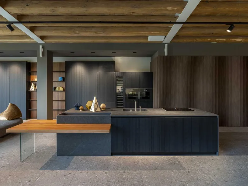 Cucina Moderna in alluminio Filo con isola di Dibiesse