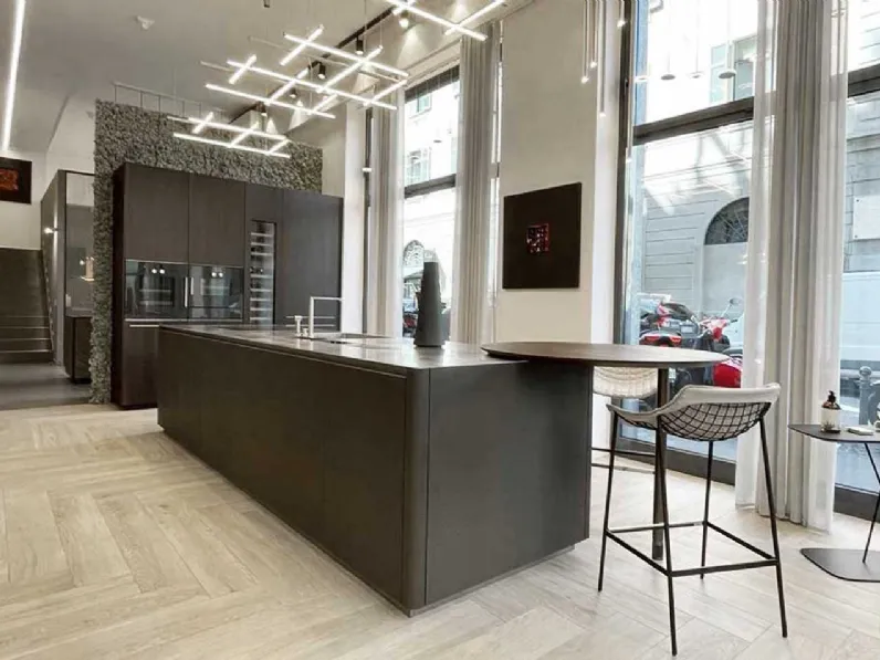 Cucina Moderna in alluminio Filo con isola di Dibiesse