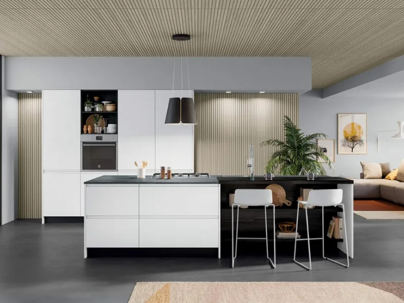 Cucina Moderna con isola Fly Composizione 01 di Prima Cucine