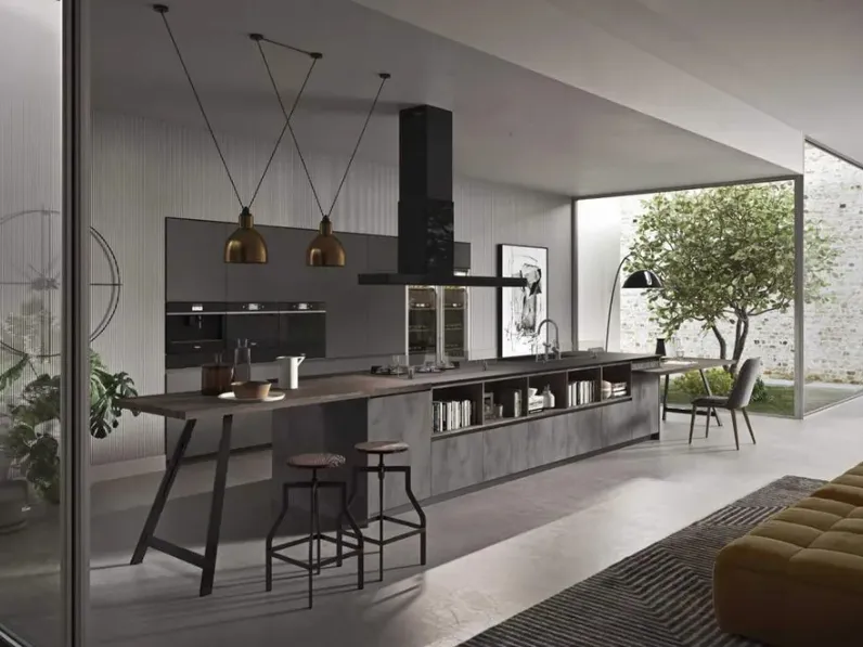 Cucina Moderna con isola Fly Evo Flo Evo 03 di Ar-Tre