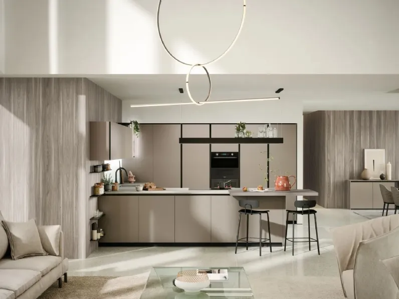 Cucina Moderna con penisola Aria Tech 04 di Forma Cucine