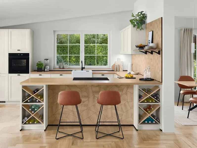 Cucina Moderna con penisola Frame 613 di Nobilia