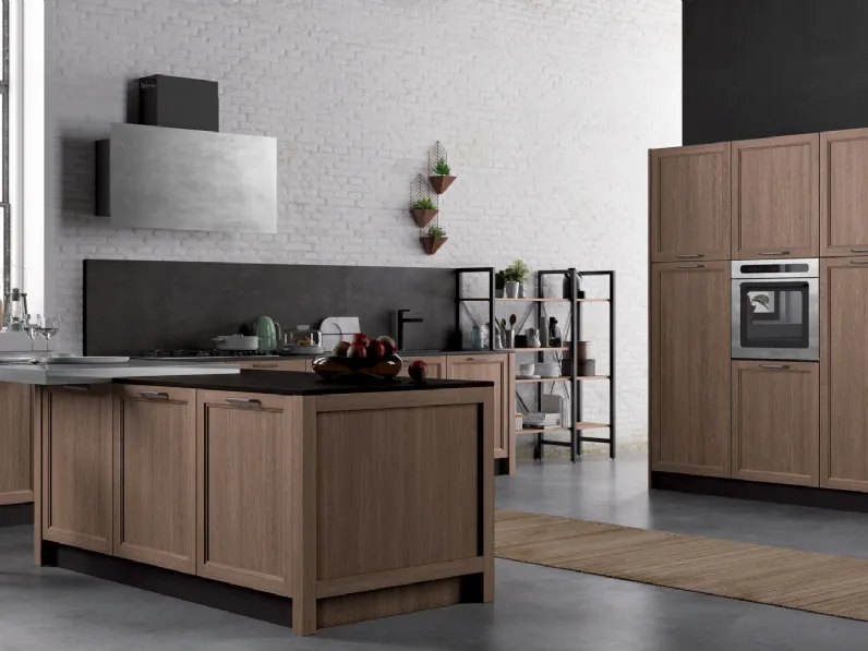 Cucina Moderna con penisola Frame Charme 2 di Nova Cucina