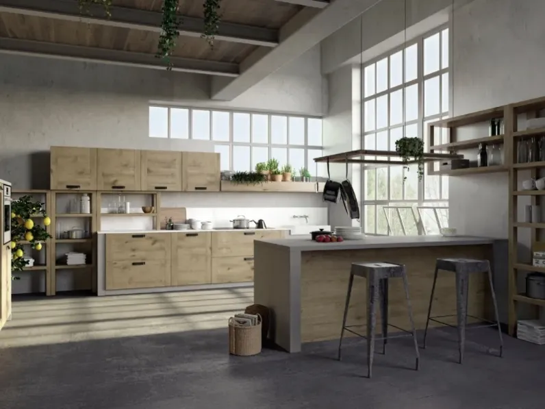 Cucina Moderna con penisola Convivium 01 di Fratelli Mirandola