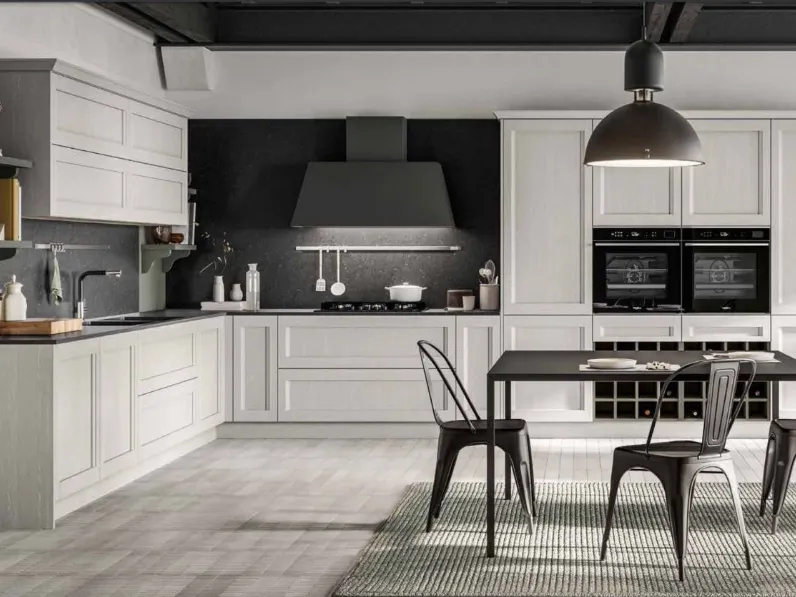 Cucina Moderna angolare in laccato Bianco Frida di Arca