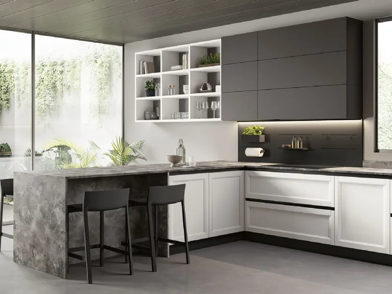 Cucina Moderna con penisola Futura 14 di Colombini Casa Artec