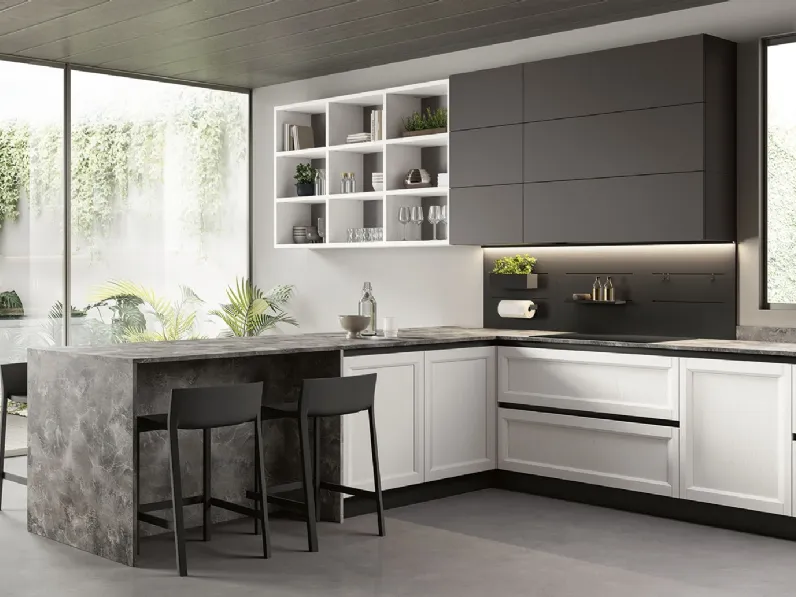 Cucina Moderna con penisola Futura 14 di Colombini Kitchen