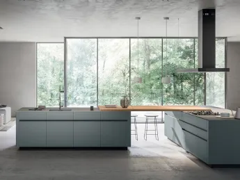 Cucina moderna con doppia isola Glass 02 di Arredo3.