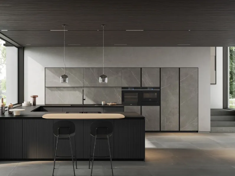 Cucina Moderna con penisola Glass di Arredo3