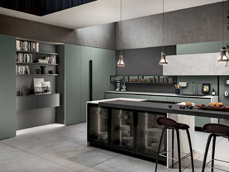 Cucina Moderna con penisola Ventidue & XL 05 di GM Cucine
