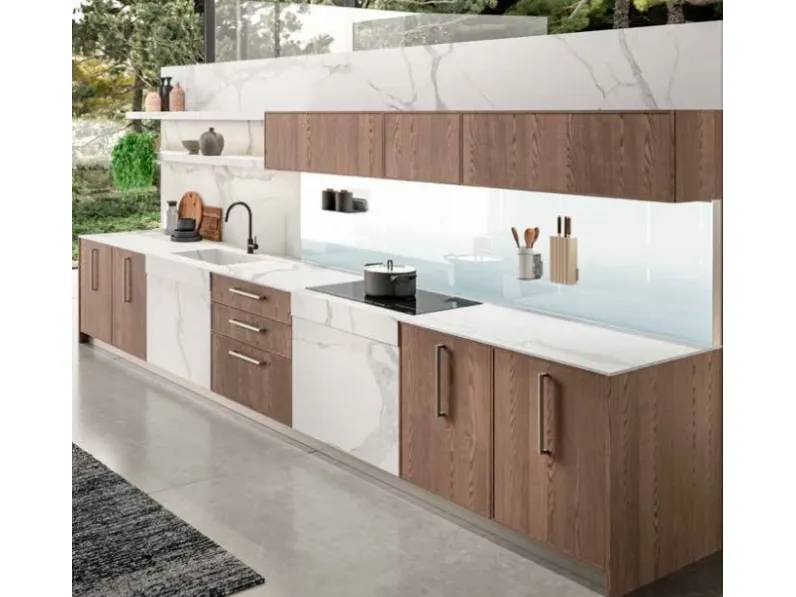 Cucina Moderna lineare Guadalupe 02 di Aran