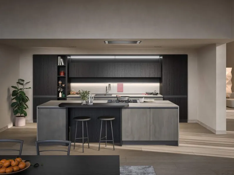 Cucina Moderna con isola Hera Composizione 04 di Prima Cucine