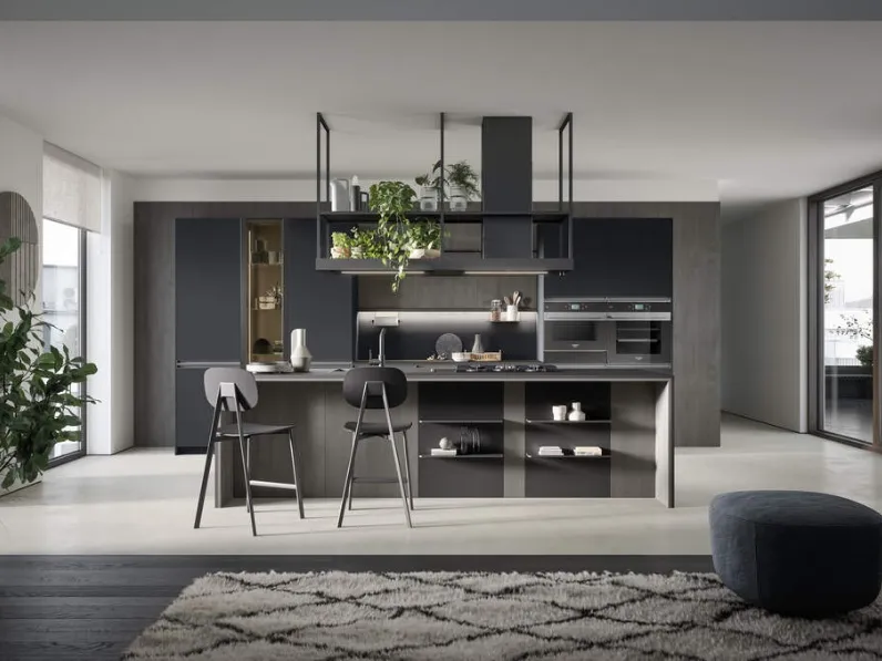 Cucina Moderna con isola Hera Composizione 06 di Prima Cucine
